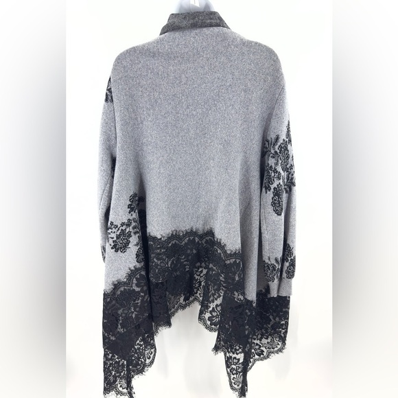 Soft Surroundings Womens Lace Ruana Cardigan Size M Angora Blend Open Sweater - Picture 5 of 12